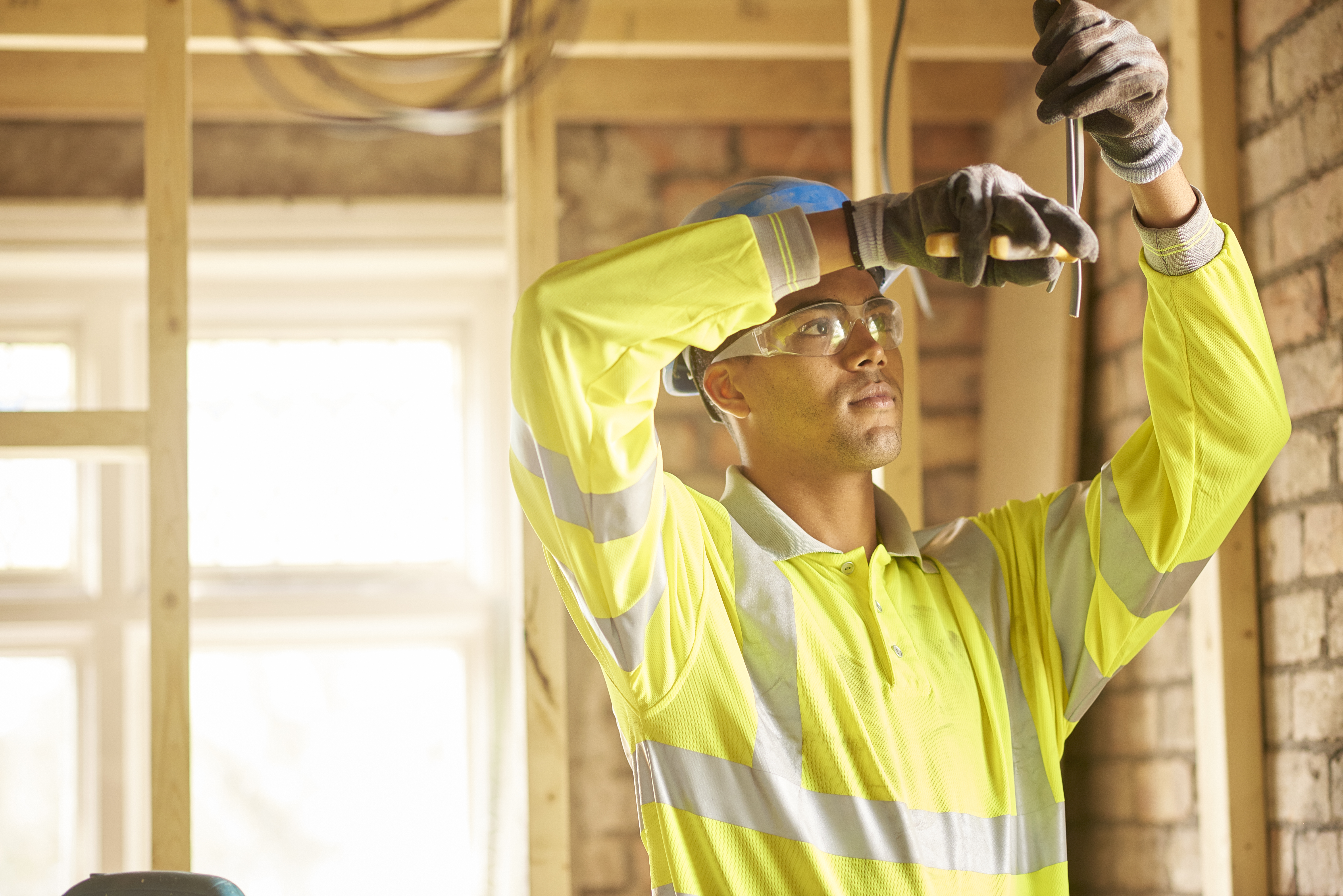 Contractor working
