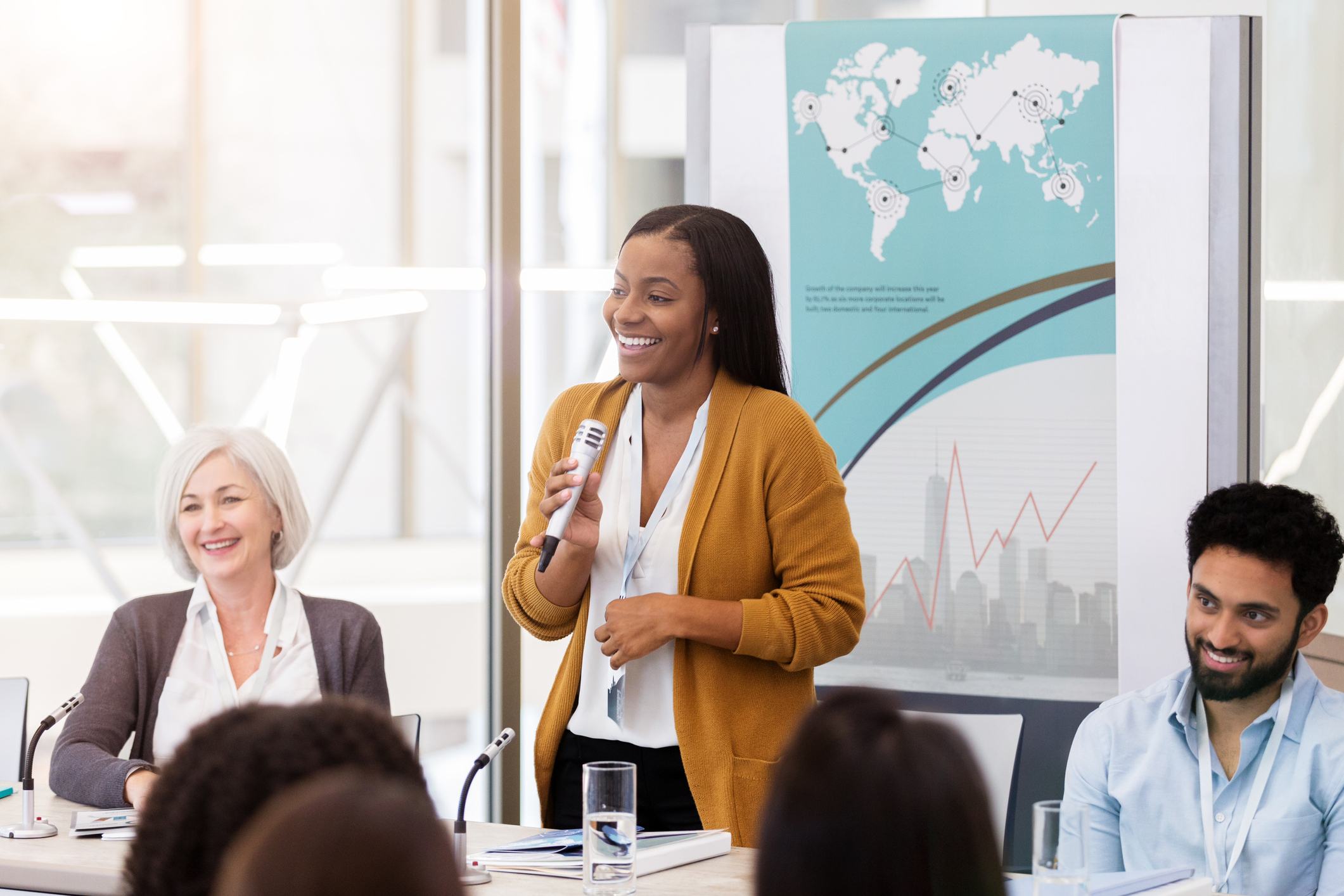 Woman giving a speech