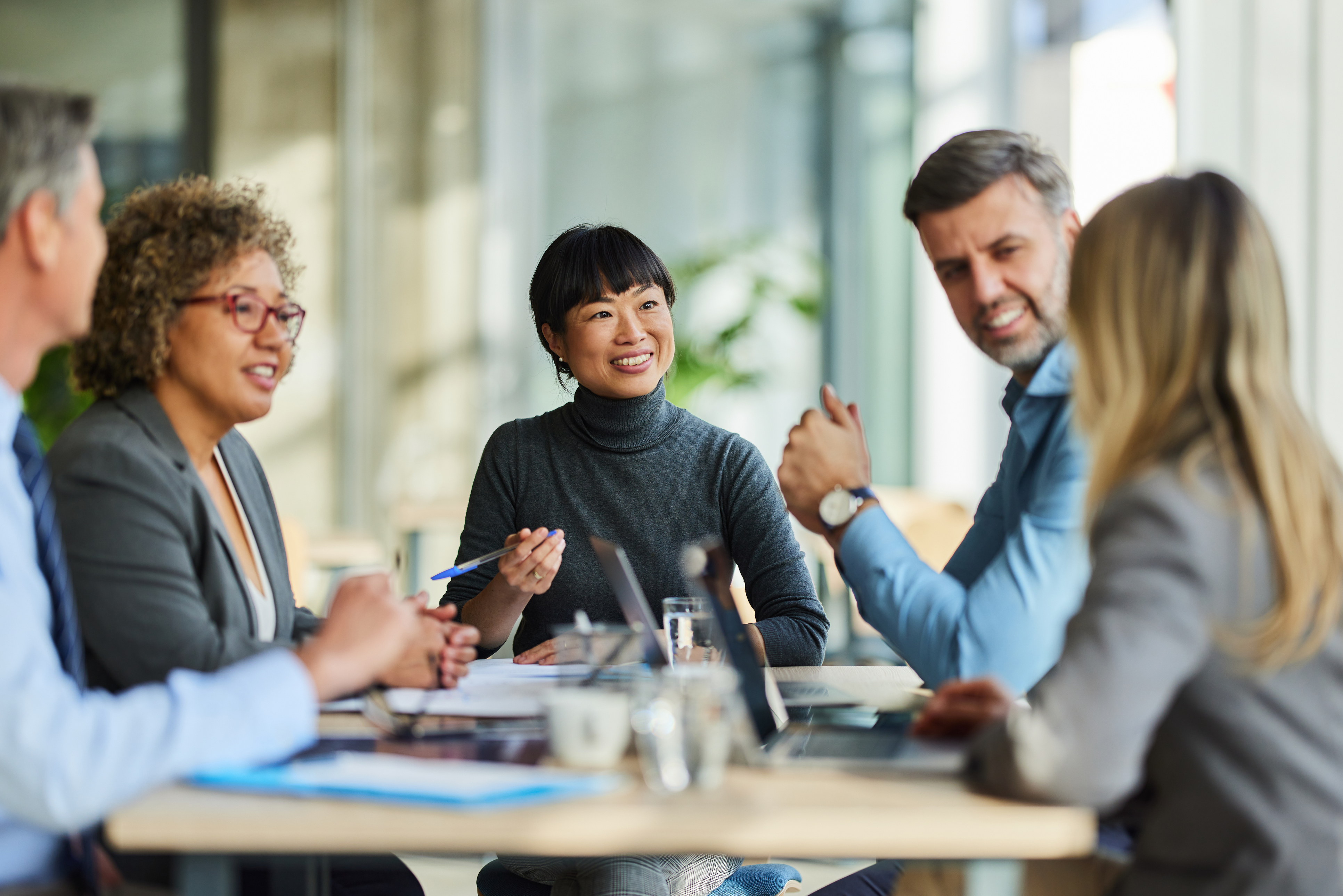 Group having a conversation